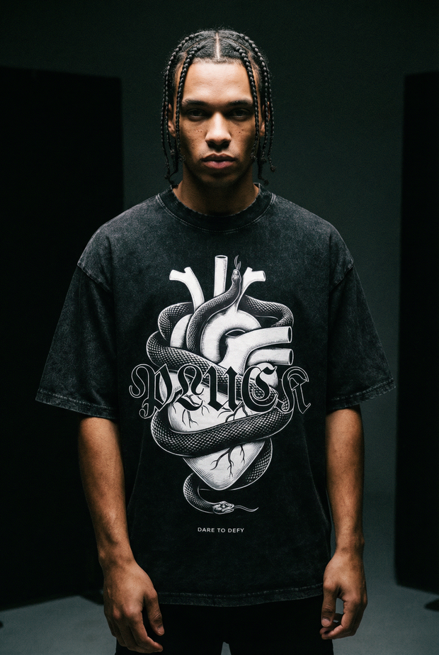 Snake Pump - Oversize Snow Washed T-Shirt – PLUCK